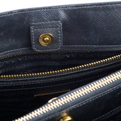 Prada Galleria Saffiano Zip Tote Black