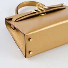 Hermes Mini Kelly Doré Chevre Chamkilight 2024