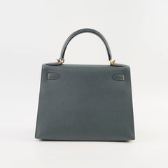 Hermes Kelly 28 Y7 Bleu Orage Epsom GHW Z Stamp