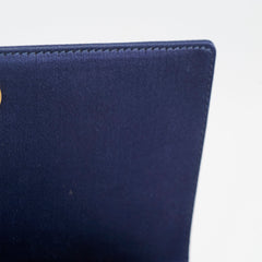 Dior Lady Bee Clutch Satin Navy Blue