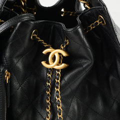 Chanel Medium 25 Bag Black Caviar GHW (microchip)