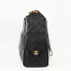 Chanel Medium 25 Bag Black Caviar GHW (microchip)