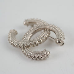 Chanel Silver CC Brooch Costume Jewellery