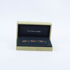 Van Cleef and Arpels Vintage 5 Motif Carnelian Bracelet