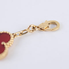 Van Cleef and Arpels Vintage 5 Motif Carnelian Bracelet