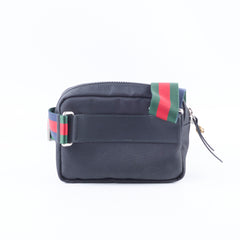 Gucci Tiger Embroider Messenger Black Techno Canvas bag