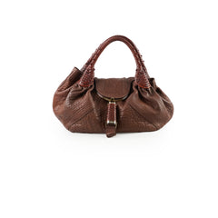 Fendi Brown Nappa Leather Spy Bag