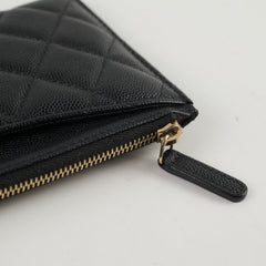 Chanel Bill Pouch Wallet Caviar Black