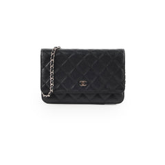Chanel Black Caviar Wallet on Chain Magnet Closure 31 Series