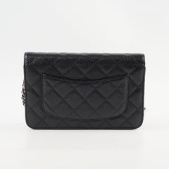 Chanel Black Caviar Wallet on Chain Magnet Closure 31 Series