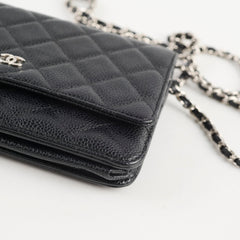 Chanel Black Caviar Wallet on Chain Magnet Closure 31 Series