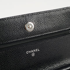 Chanel Black Caviar Wallet on Chain Magnet Closure 31 Series