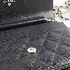 Chanel Black Caviar Wallet on Chain Magnet Closure 31 Series