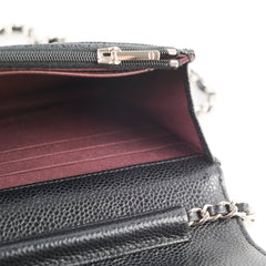 Chanel Black Caviar Wallet on Chain Magnet Closure 31 Series