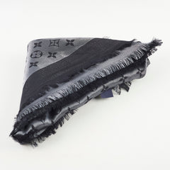Louis Vuitton Monogram Shine Scarf Black/Silver