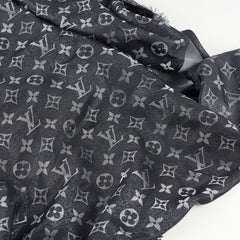 Louis Vuitton Monogram Shine Scarf Black/Silver