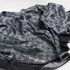Louis Vuitton Monogram Shine Scarf Black/Silver