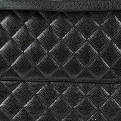 Chanel Paris-Edinburgh Quilted Flap Tote Black Caviar