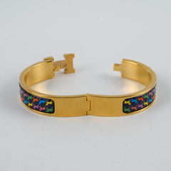Hermes Clic H Bracelet Houndstooth PM