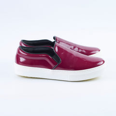 Celine Burgundy Slip On Leather Loafers size 37