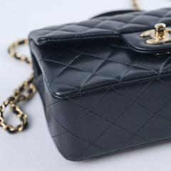 Chanel Mini Rectangular with Top Handle Black GHW Microchipped