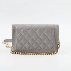 Chanel Caviar Wallet On Chain WOC Grey