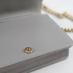Chanel Caviar Wallet On Chain WOC Grey