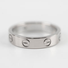 Cartier Love Ring Small Model One Damond White Gold Size 51