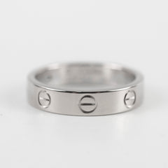 Cartier Love Ring Small Model One Damond White Gold Size 51