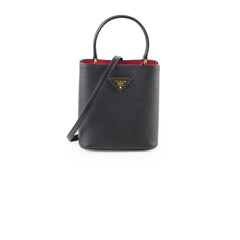 Prada Small Panier Saffiano Leather Black