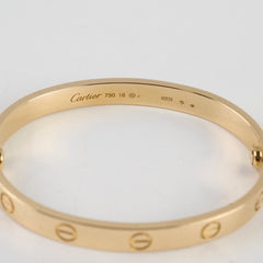 Cartier Love Bracelet Classic Yellow Gold Size 16
