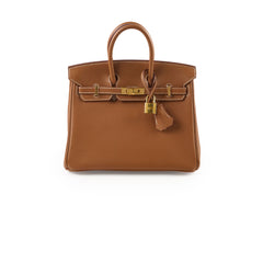 Hermes Birkin 25 Gold Togo GHW X stamp