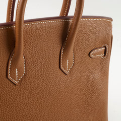 Hermes Birkin 25 Gold Togo GHW X stamp