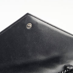 Saint Laurent Cassandre Evelope Wallet On Chain Black