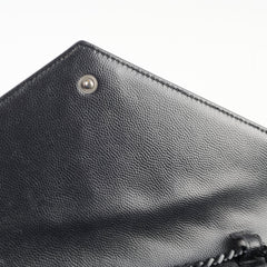 Saint Laurent Cassandre Evelope Wallet On Chain Black
