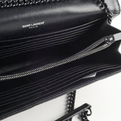Saint Laurent Cassandre Evelope Wallet On Chain Black