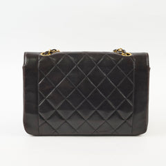 Chanel Vintage Lambskin Medium Diana Black
