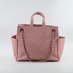 Deal of The Week - Chanel Small CC Pocket Pink Tote Caviar Leather SHW