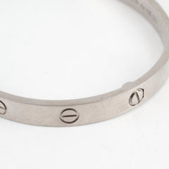 Cartier Love Bracelet Classic Model White Gold Size 19