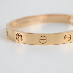 Cartier Love Bracelet Classic Model Rose Gold Size 16 2025