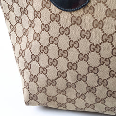 Gucci Black Trim Canvas GG Tote