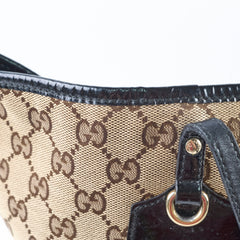 Gucci Black Trim Canvas GG Tote