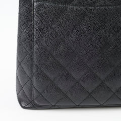 Chanel Vintage Kelly Black Caviar Top Handle