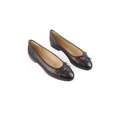 Chanel Ballet Flats Chocolate Brown Size 38