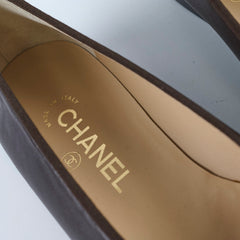 Chanel Ballet Flats Chocolate Brown Size 38