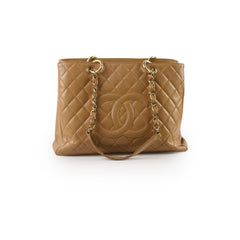 Chanel Grand Shopper Tote GST Dark Beige Caviar