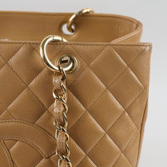 Chanel Grand Shopper Tote GST Dark Beige Caviar