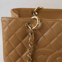Chanel Grand Shopper Tote GST Dark Beige Caviar