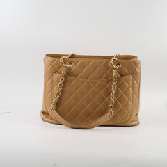 Chanel Grand Shopper Tote GST Dark Beige Caviar