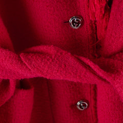 Gucci Ladies Red Wool Coat Size 36